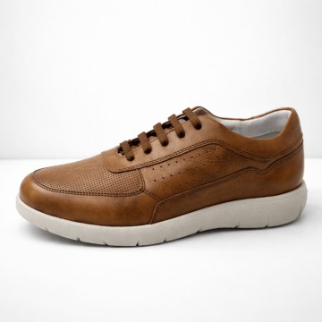 Zapato deportivo Stonefly piel marrón | Cómodo y ligero