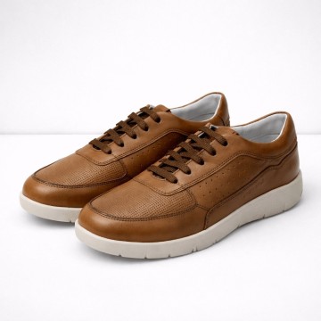 Zapato deportivo Stonefly piel marrón | Cómodo y ligero