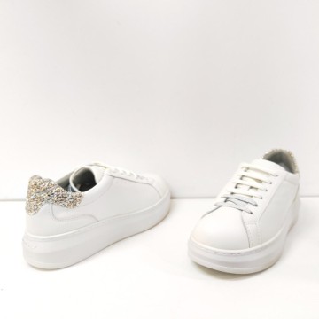 Zapatillas Stonefly Clio 2 blancas piel con glitter – Plataforma cómoda