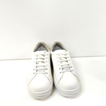 Zapatillas Stonefly Clio 2 blancas piel con glitter – Plataforma cómoda