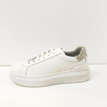 Zapatillas Stonefly Clio 2 blancas piel con glitter – Plataforma cómoda